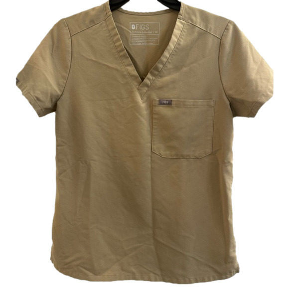 Figs Tops - Figs Catarina One Pocket scrub top Sandstone size xs